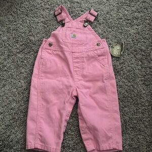Baby girl pink overalls